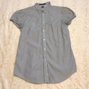 GAP Striped Cap Sleeve Button Down